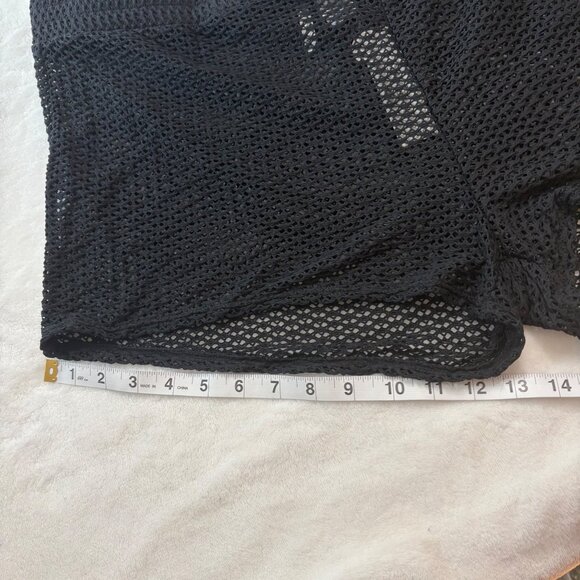 Celebrity Pink Swim XL (16-18) Black  Eyelet Smocked Shorts Beach /Pool Cover-Up - Picture 9 of 9